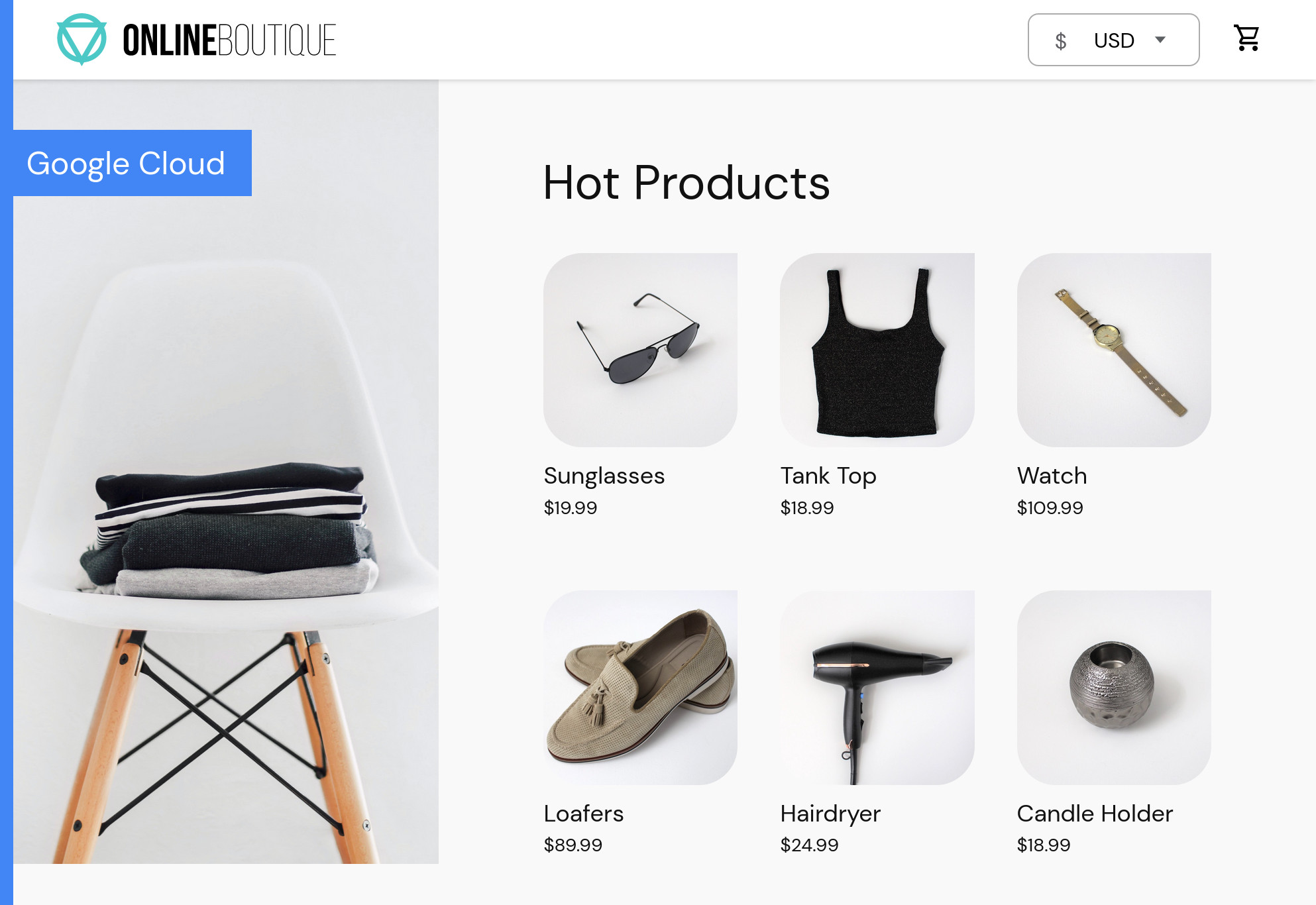 Online Boutique - Web UI